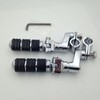 HK Group Motorcycle Chrome Footrest Foot Pegs with 1 1/4"