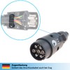 valonic Premium Trailer Plug 7-Pin Black with Wiring Template 7-Pin
