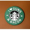 Unbranded PVC Tactical Patch - I love Guns and Bacon