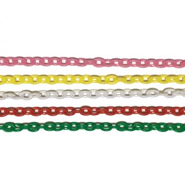 NICO-STYLE 【Educational Toy】Domestic Plastic Chain 5-Color Set Pretend Play Food Kitchen Nursery Child Care Center Deco Parts Accessory Parts Plastic Chain Toy (5 Colors x 1 Set)