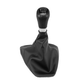 FanPaYY Gear Knob + Gear Stick Gaiter 6 Gears Gear Head Gear Lever for 3 Series E90 E91 E92 E93 2005-2013, Black