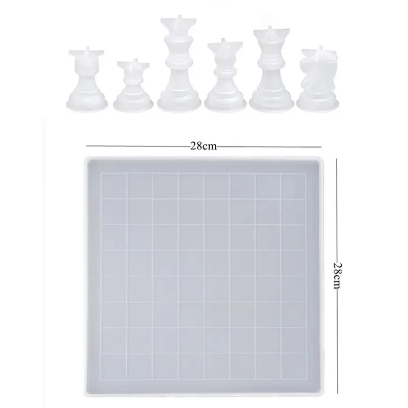 3D Chess Piece Silicone Mold for Resin Crafts – Reusable