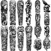 Waterproof Temporary Tattoos Full Arm 8 Sheets and Half Sleeve