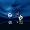 Kakonia Sterling Silver Cubic Zirconia Stud Earrings for Women Men