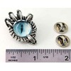 Antique Pewter Dragon Claw/with Blue Eye Pin G048BLU