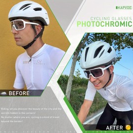 Sports glasses Photochromic Cycling Glasses for Man Woman - KAPVOE Mountain Bike Eyewear with Outdoor Sports Features for Fishing Running Travel Camping - Color: 10