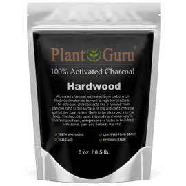 Activated Charcoal Powder 8 oz. Hardwood - Food Grade Kosher Non-GMO - Teeth Whitening, Facial Mask and Soap Making. Promotes Natural Detoxification and Helps Digestion