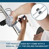Therwen 6 Pcs Adjustable Fan Electrical Box Brace 14.2 Inches