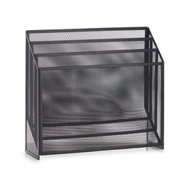 Zeller Newspaper Stand Mesh, Charcoal, 32 x 9 x 29.5 cm