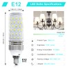Super Bright E12 LED Bulbs, 16W 1500LM Corn Bulbs, Daylight