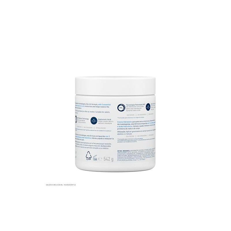 CeraVe Crema Hidratante en Tarro Piel Seca a muy Seca