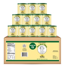 Werling & Sons Taco Beef Filling 28 Oz – Fully Cooked, Heat & Serve | Premium Shelf-Stable Canned Meat | For Everyday Meals, Emergency Food Storage, Camping, Survival, Prepping & Quick Meals | Made in USA | 5-Year Shelf Life | Pack of 12