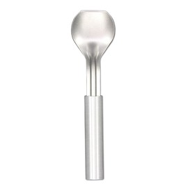 Rada Cutlery Ice Cream Scoop Stainless Steel with Brushed Aluminum Made in The USA, 9-1/4 Inches, Silver Handle