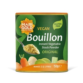 Marigold Health Foods Original Vegetable Bouillon Powder - Vegan & Gluten Free - Makes 7.5 Litres - 150g (Pack of 2)