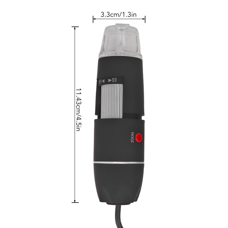 USB Digital Microscope 3 in 1 1600X 8 LEDs Adjustable