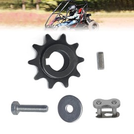 QYMOTO KT196 Go Kart Sprocket,420 Chain10 Tooth with 5/8'' Bore 3/16'' Keyway for Coleman KT196 CK196 GK200,30 Series Torque Converters Go Kart Sprocket (with mounting Bolt and Washer)
