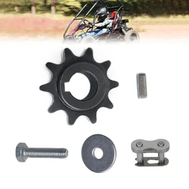 QYMOTO KT196 Go Kart Sprocket,420 Chain10 Tooth with 5/8'' Bore 3/16'' Keyway for Coleman KT196 CK196 GK200,30 Series Torque Converters Go Kart Sprocket (with mounting Bolt and Washer)