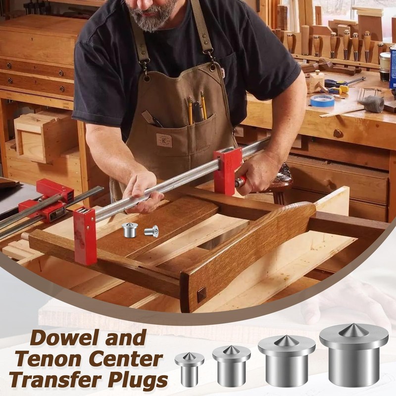 ISDVBUY 20 PCS Dowel Pins Center Point Set - Tenon