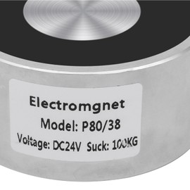 Uxney DC 24V 1000N 220LB/100kg Electric Lifting Magnet Suction Solenoid 80x38mm