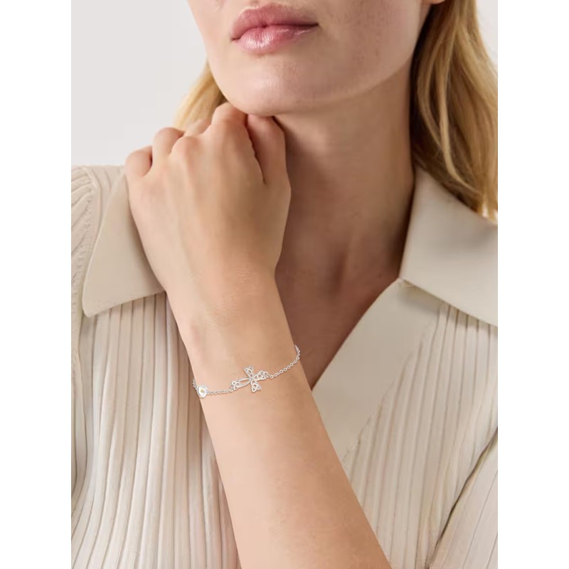 Palpitate Cross Bracelet Mustard Seed Bracelet 925 Sterling Silver Faith