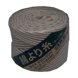 Matsuura Industry Cotton Twine, No. 30, Thickness Approx. 0.1 inch (2.5 mm), Length 166.3 ft (50 m) (Pure Cotton)