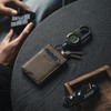 VULKIT Badge Holder Wallet with Retractable Clip, Leather Bifold Double