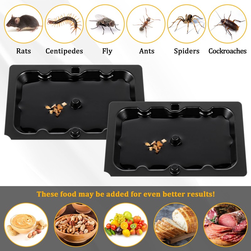 Qualirey 12 Pack Mouse and Insect Glue Traps, Strong Sticky