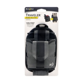 Nite Ize Traveler, Drink Holster, Handsfree Beverage Holder With Rotating Clip , Black