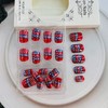 Tyuimhx 4th of July Press on Nails Short Square Fake