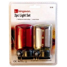 Blackspur 2 Piece Bicycle, Bike Light Set Front and Rear Lights With Fittings.