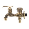 Water Tap 2 Handles 1 Hole Oil Rub Antique Dragon