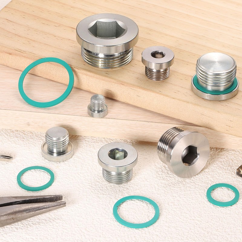 sourcing map 2Pcs M16x1.5 Inner Hex Head Pipe Fitting Plug,