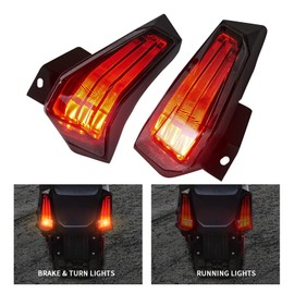 LED Taillights Rear Turn Signal for Can Am Ryker, 2PCS LED Red Tail Lights Brake Lamp Rear Light for Can-Am Ryker 900 600 & Ryker Rally 2019-2025 Accessories (Replace #710005284, 710005285) (Red)