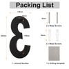 Brushed Modern Stainless Steel House Number 203 mm High Black