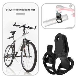 VGOL 2pcs Bike Handlebar Flashlight Holder Bicycle Torch Bracket Clip Clamp Bicycle Torch Holder Adjustable Bike Flashlight Bracket Bike Flashlight Mount Accessories