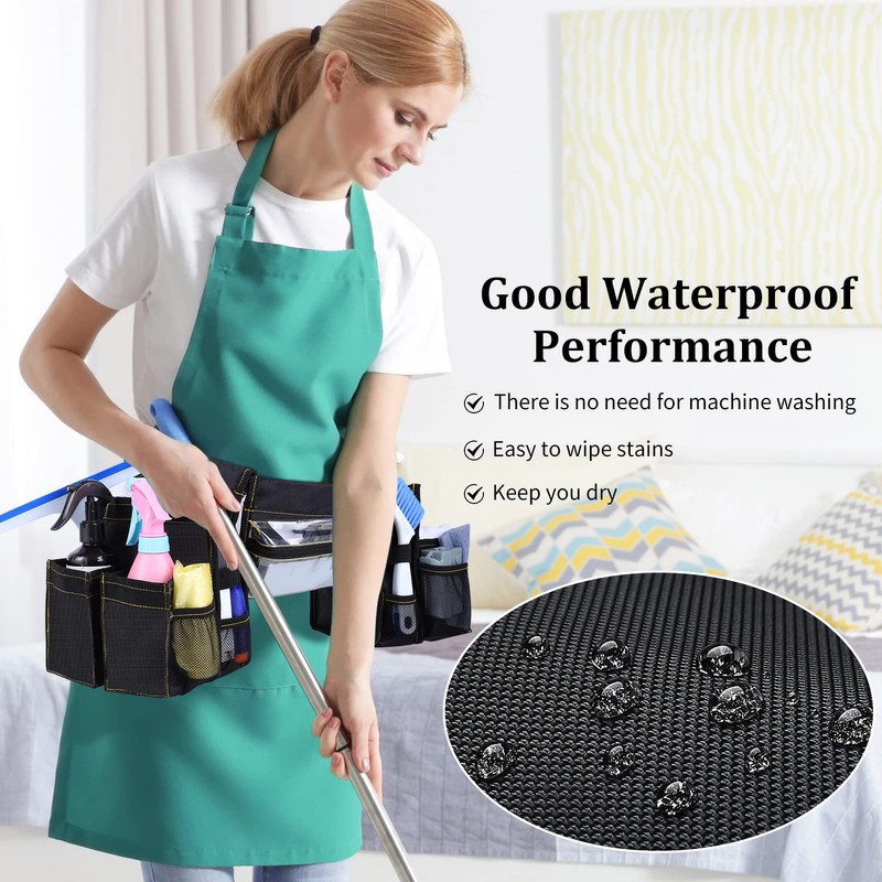 Cleaning Belt,Tool Pouch Waist Apron with Pockets Cleaning Supplies for