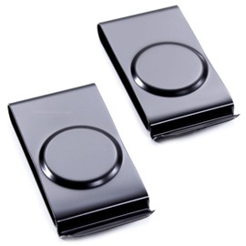 Universal Metal Belt Clip for Holster Making - (Model 3) - Retainer Mount - (Tactical Black Finish) - (Fits up to 2.0in Belts) - (2 Pack)