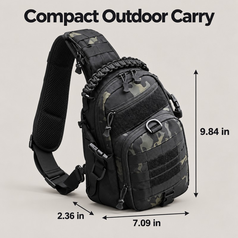 Outdoor Camping Chest Bag – Tactical Sling Backpack with Adjustable