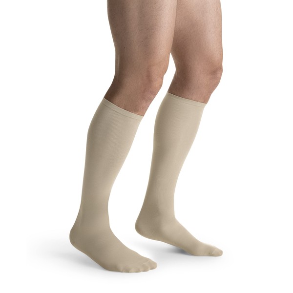 JOBST 7927215 Travel Compression Sock, 15-20mmHg, Knee High, Size 5, Beige
