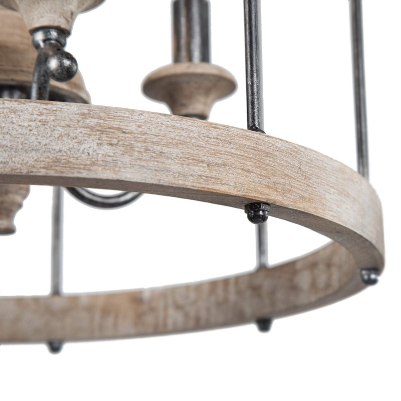 LNC Wood Chandeliers for Kitchen Island, Farmhouse Hanging Light Fixture