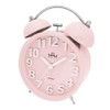 MPM Quality Design Metal Alarm Clock in Trendy Colours, Rose,