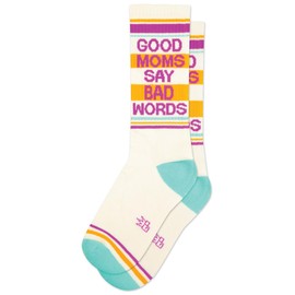 Gumball Poodle Good Moms Say Bad Words, Novelty Gift Socks for Men, Women and Teens, Unisex Crew Socks (Made in the USA)