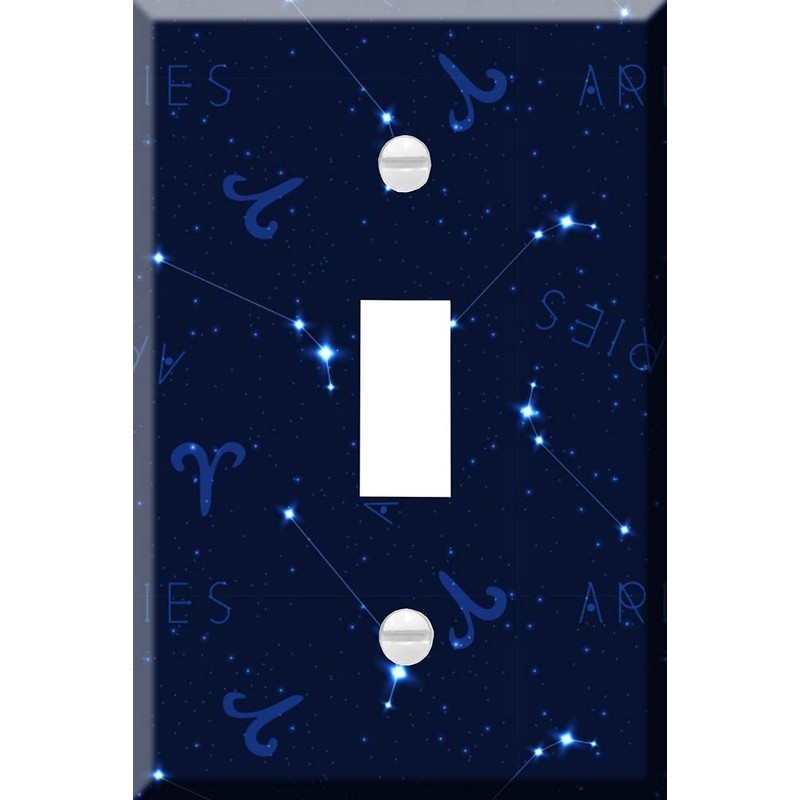 Toggle Wallplate, Single Light Switch Cover Plate - Zodiac Aries