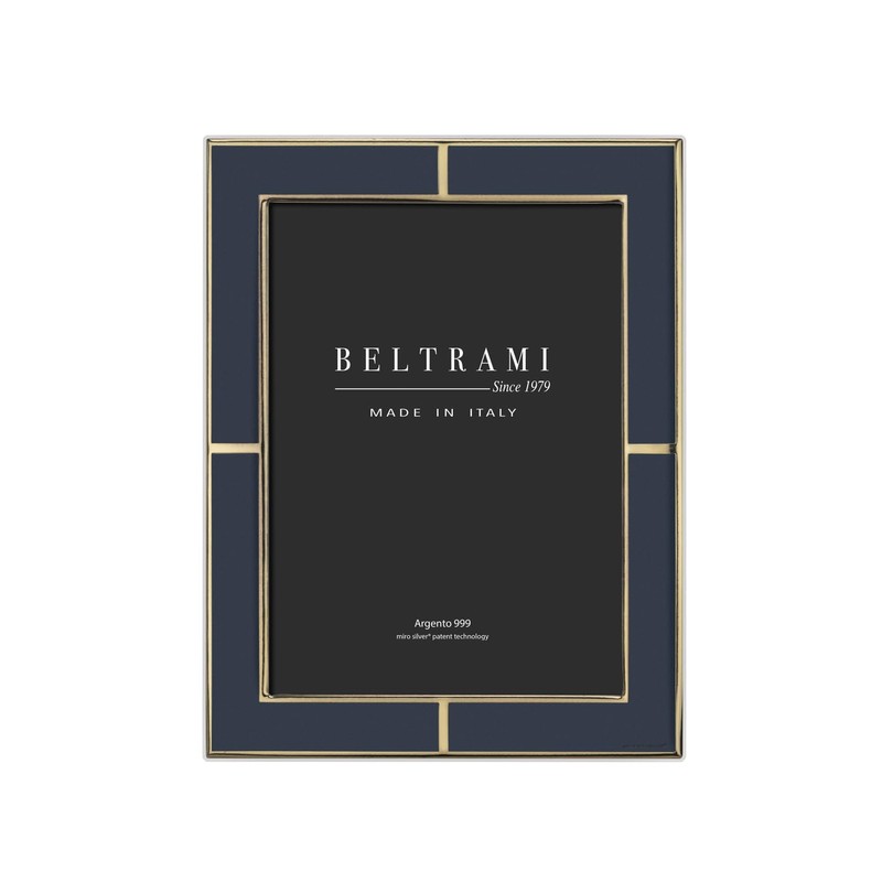 BELTRAMI Cornice portafoto blu zaffiro oro foto 15 x 20