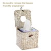 BTSKY Household Square Seagrass Facial Tissue Box - Decorative Woven