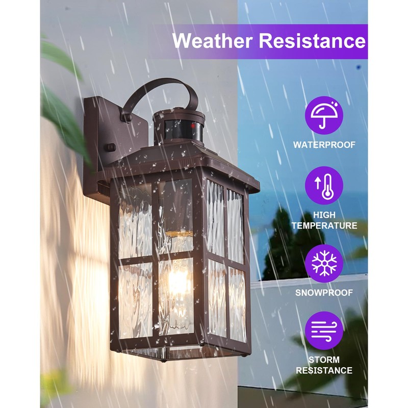 YJXGDIL 2 Pack Motion Sensor Porch Light Dusk to Dawn
