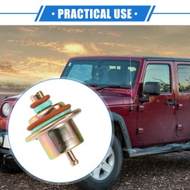 VekAuto Fuel Pressure Regulator Compatible for Jeep Wrangler 1991-1995, Durable Metal Bronze Tone