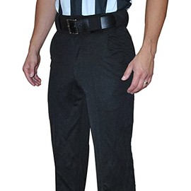 Smitty | FBS-179 | 4-Way Stretch Solid Black Lacrosse Pants | Referee's Choice (40)