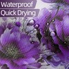 Uiiooazy Purple Floral Shower Curtain Set for Bathroom 72" Wx72