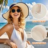 Barelove Sun Visor Hats for Women Wide Brim Straw Ponytail